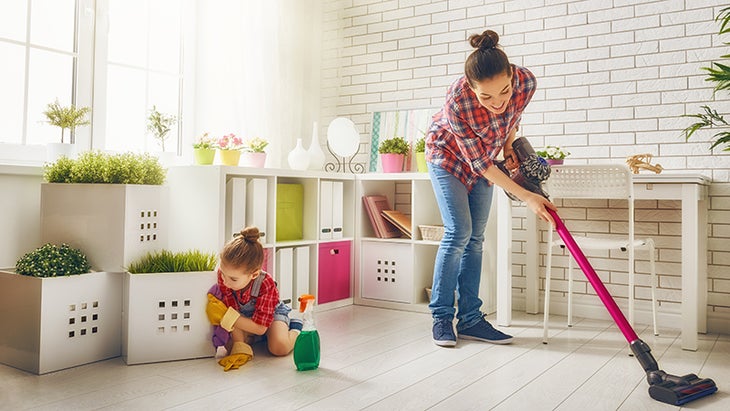 cleaning the house cleaning the house