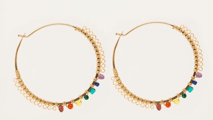 clementine co chakra hoop earrings clementine co chakra hoop earrings