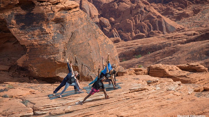 HeliYoga in the Valley of Fire. HeliYoga in the Valley of Fire.