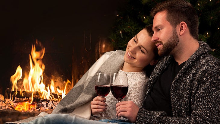 couple with fire and wine couple with fire and wine