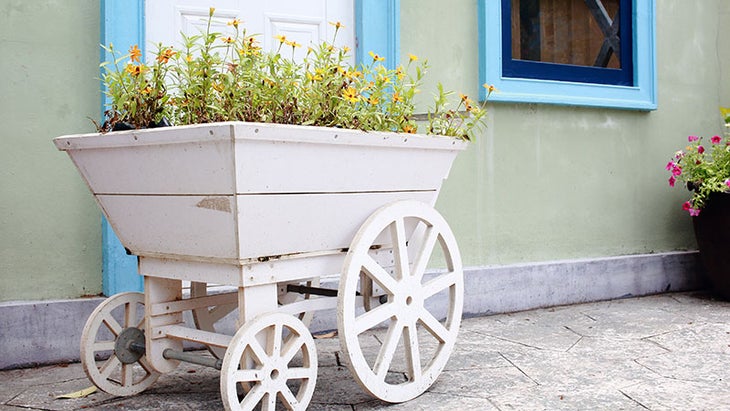 Wagons and wooden dresser drawers Wagons and wooden dresser drawers