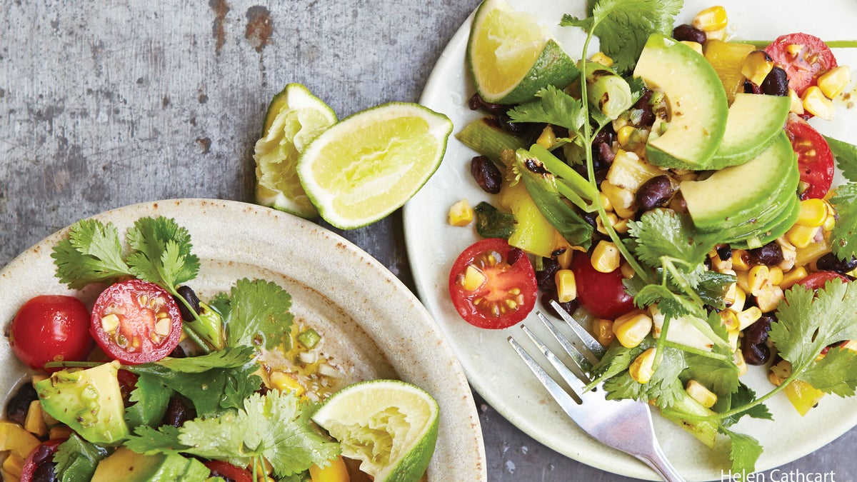 CharredCorn and Avocado Salad with ChileLime Dressing Recipe