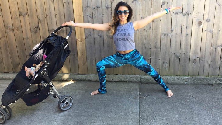 stroga-5 warrior 2, stroga, postnatal yoga
