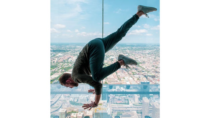 Jeremy Falk at SkyDeck Chicago at Willis Tower