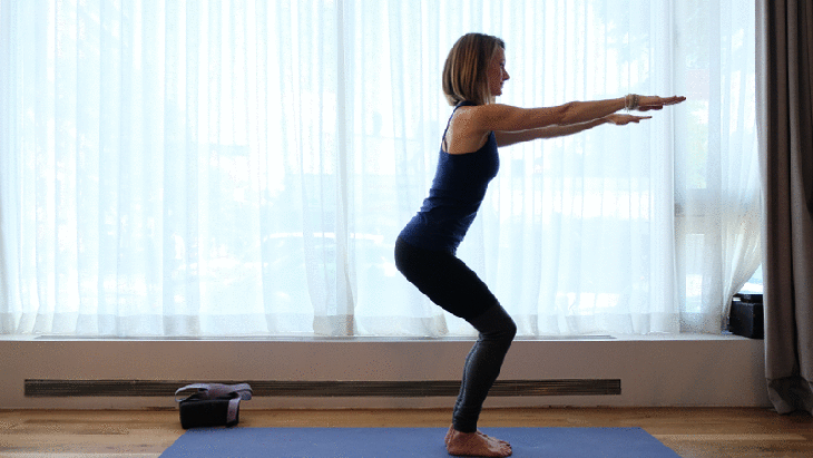 sarah-finger-chair Sarah Platt-Finger in Utkatasana Pose