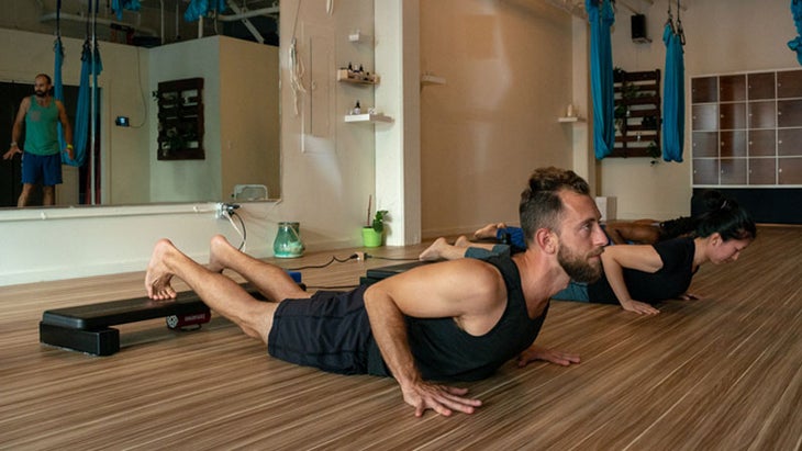 Jeremy Falk at YogaVibe(rate) at Flight Room Seattle