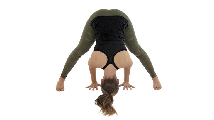 PrasaritaPadottanasana woman in prasarita padottanasana