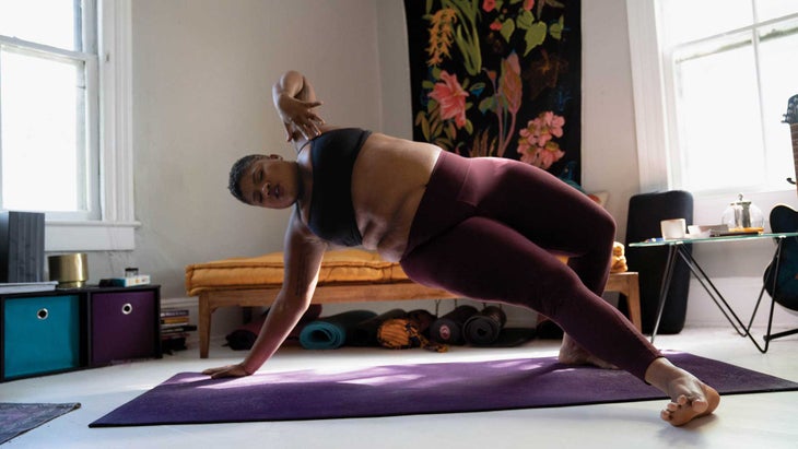 Jessamyn_fallentriangle Jessamyn Stanley, fallen triangle pose