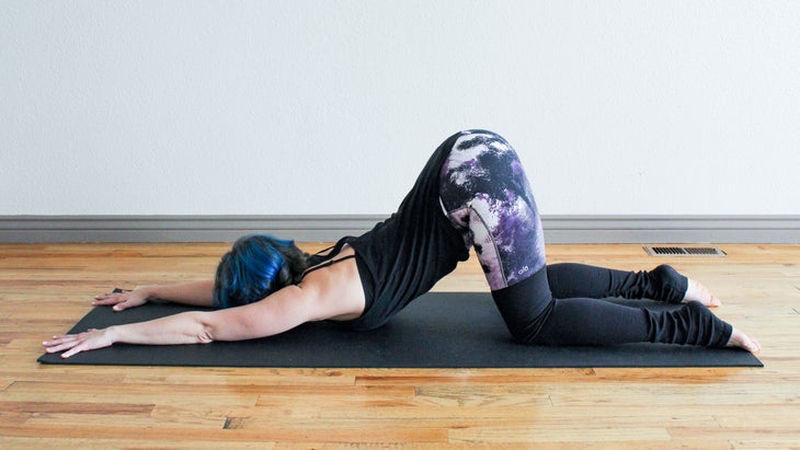 Extended-Puppy-Pose Yoga Poses and Heal Trauma. Extended Puppy Pose.