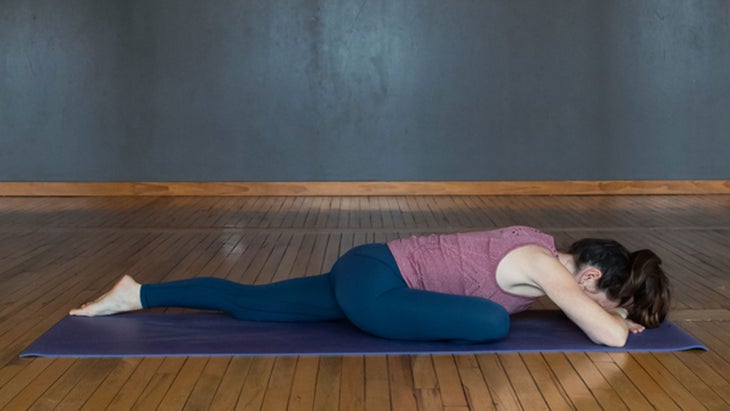 pigeon-pose Yoga for a bad day. Pigeon pose.