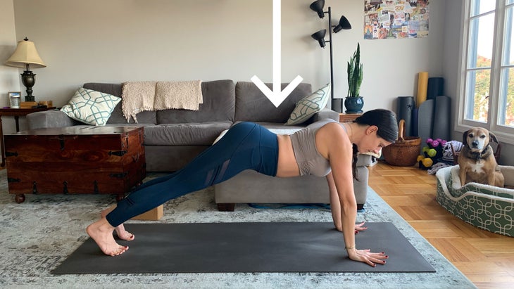 Plank-hypermobility Yoga and hyper-mobility. Plank Pose.
