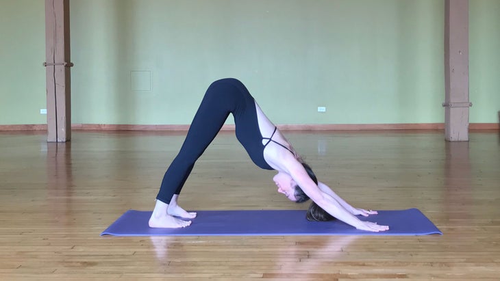 Down-Dog Claire Mark in Downward-Facing Dog
