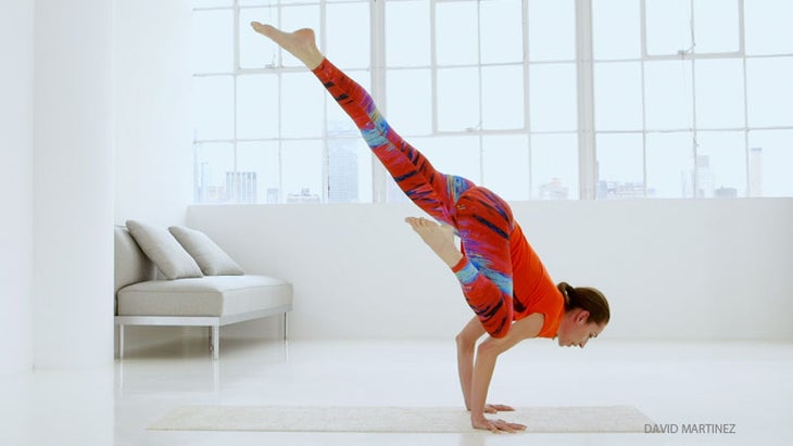woman doing difficult yoga pose flying crow woman doing difficult yoga pose flying crow