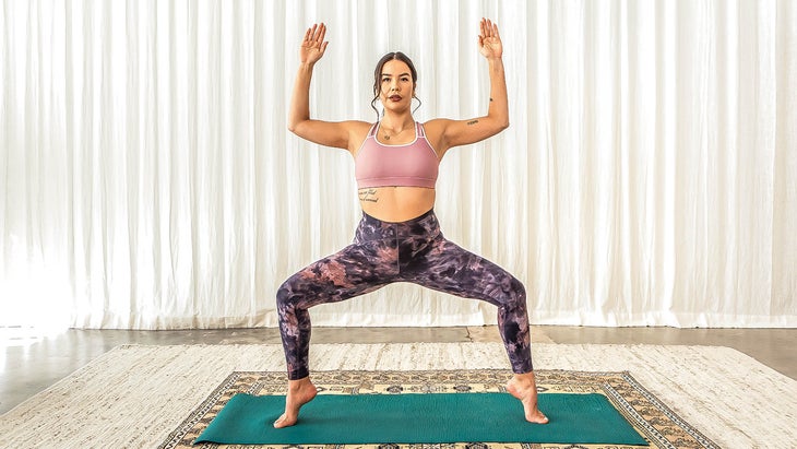 Shayla in goddess pose