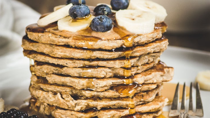 Vanilla Bean Sweet Potato Banana Pancakes from Root & Nourish