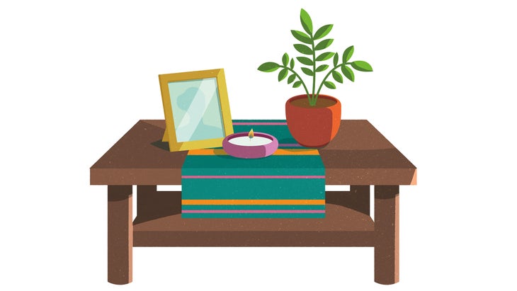 An illustration of a pregnancy alter in "Birthing Mama" by Corinne Andrews