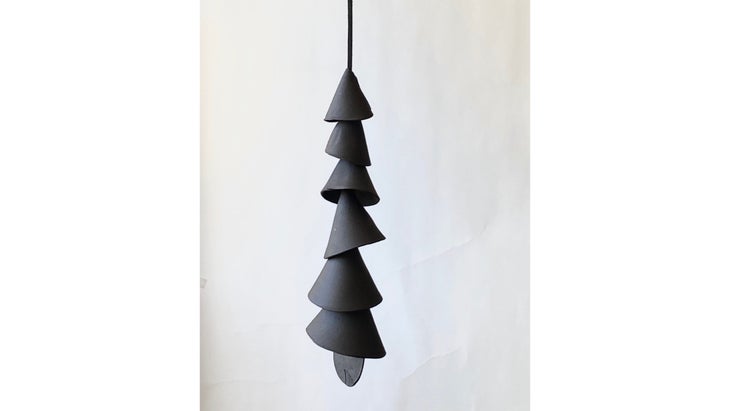 Black clay windchime