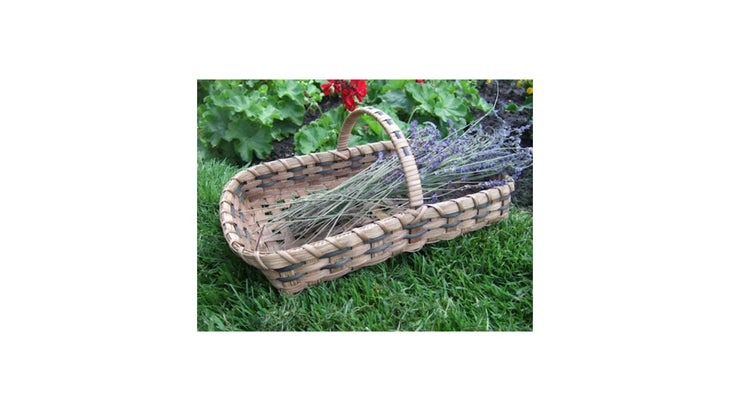 Woven basket with herbs