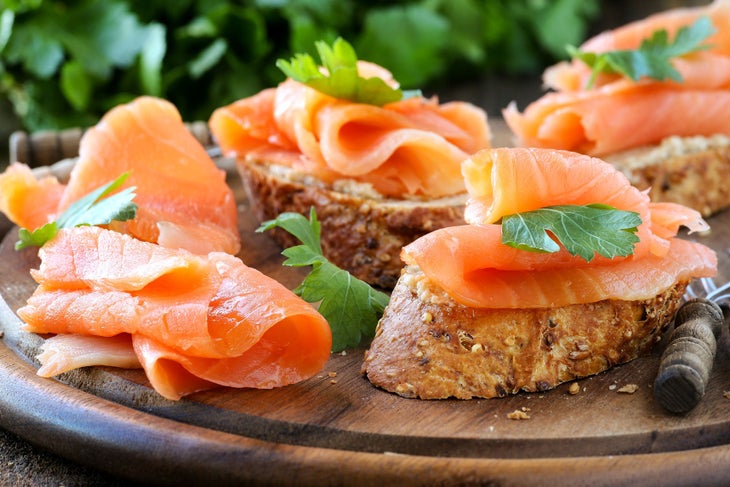 Pink Salmon Toasts