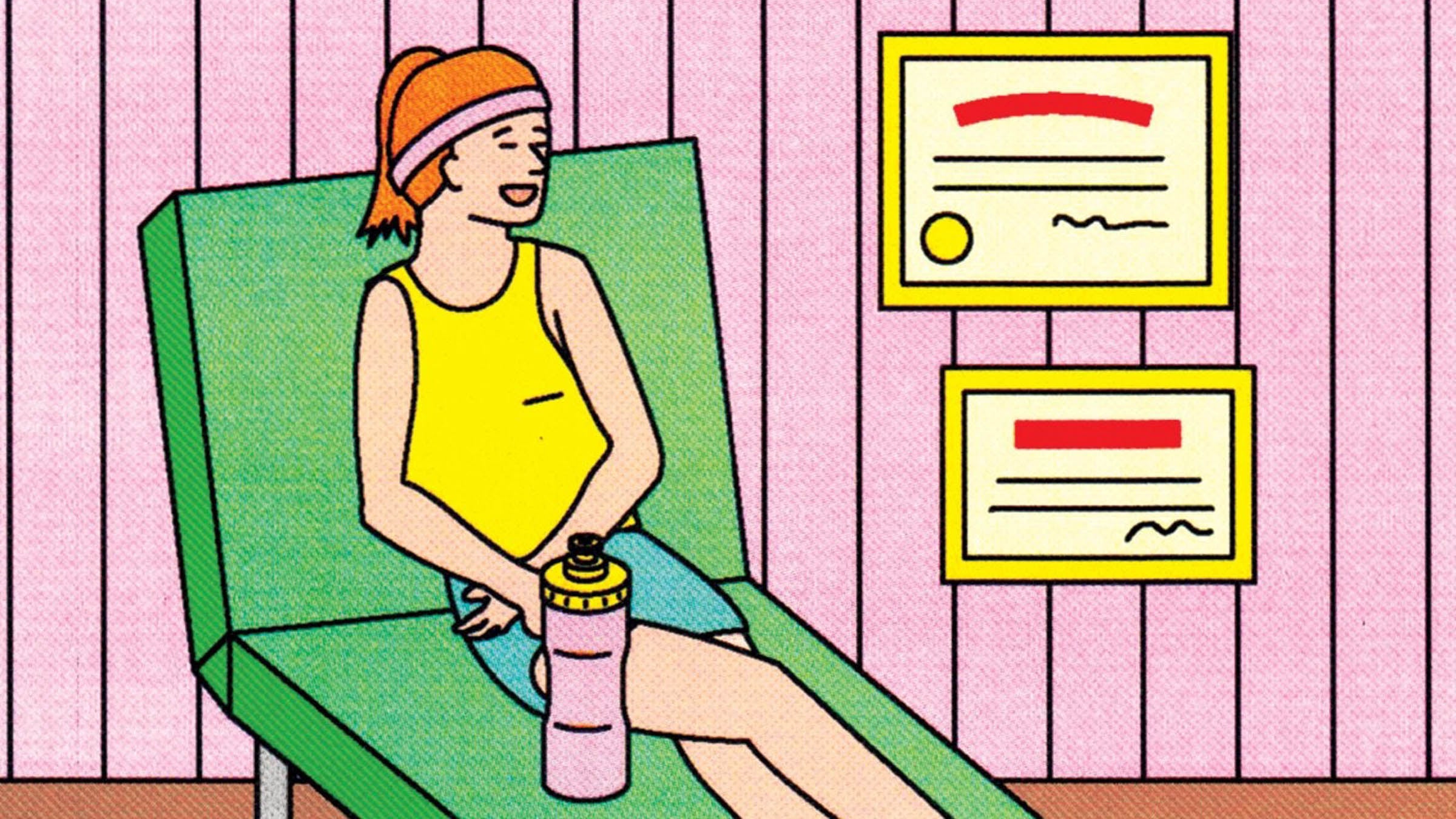 Illustration of a woman at therapy