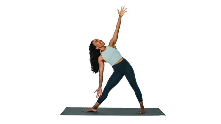 Woman in Triangle Pose