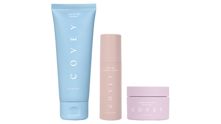 Covey skincare routine products