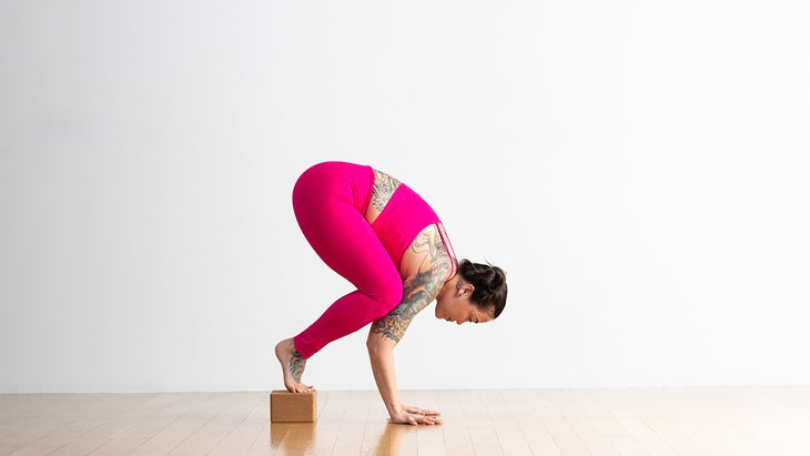 Crane Pose on a block