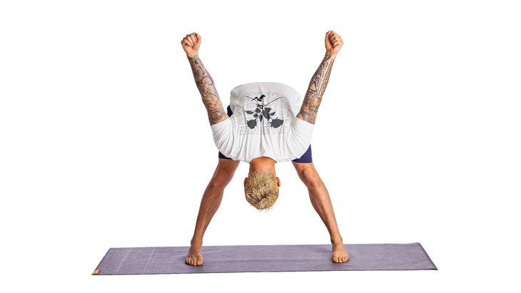 Calvin Corzine in Active Prasarita C pose