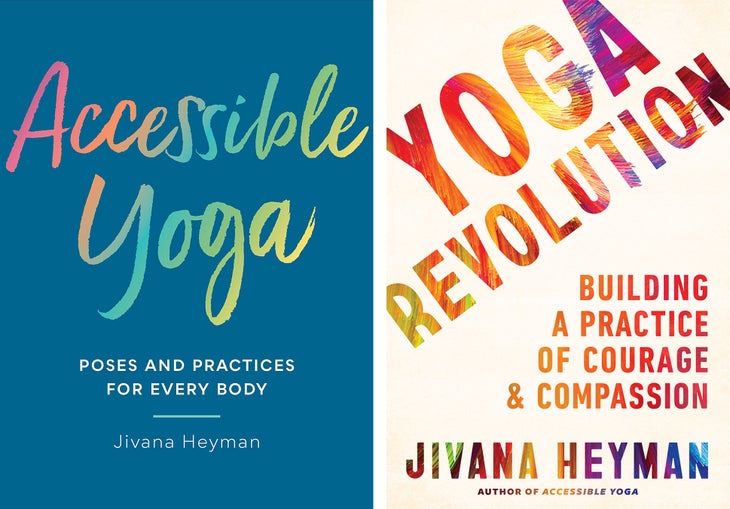 The covers of Jivana Heyman's books: Accessible Yoga and Yoga Revolution