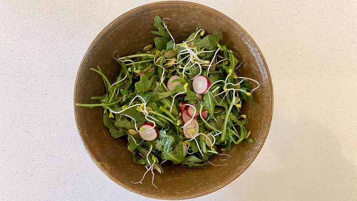 Arugula salad to balance your kapha dosha