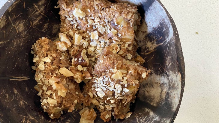Baked banana oatmeal