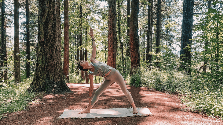 Triangle Pose in Yoga