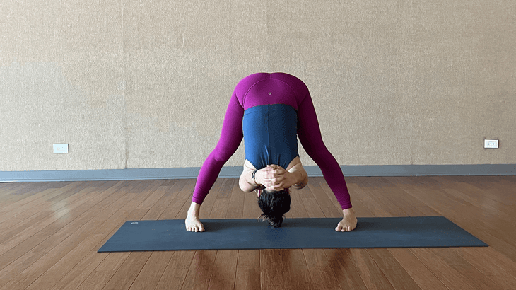 Woman doing Crow Pose