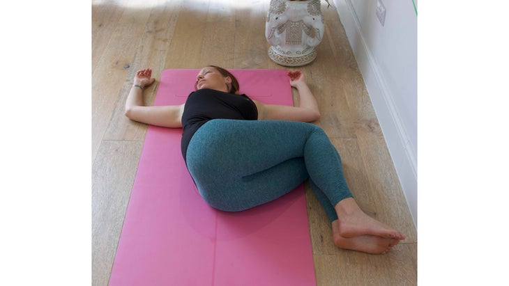 Woman doing Yin Yoga