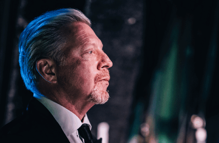 Boris Becker, who is teaching yoga in prison, appears at an award ceremony in Monaco before being convicted.