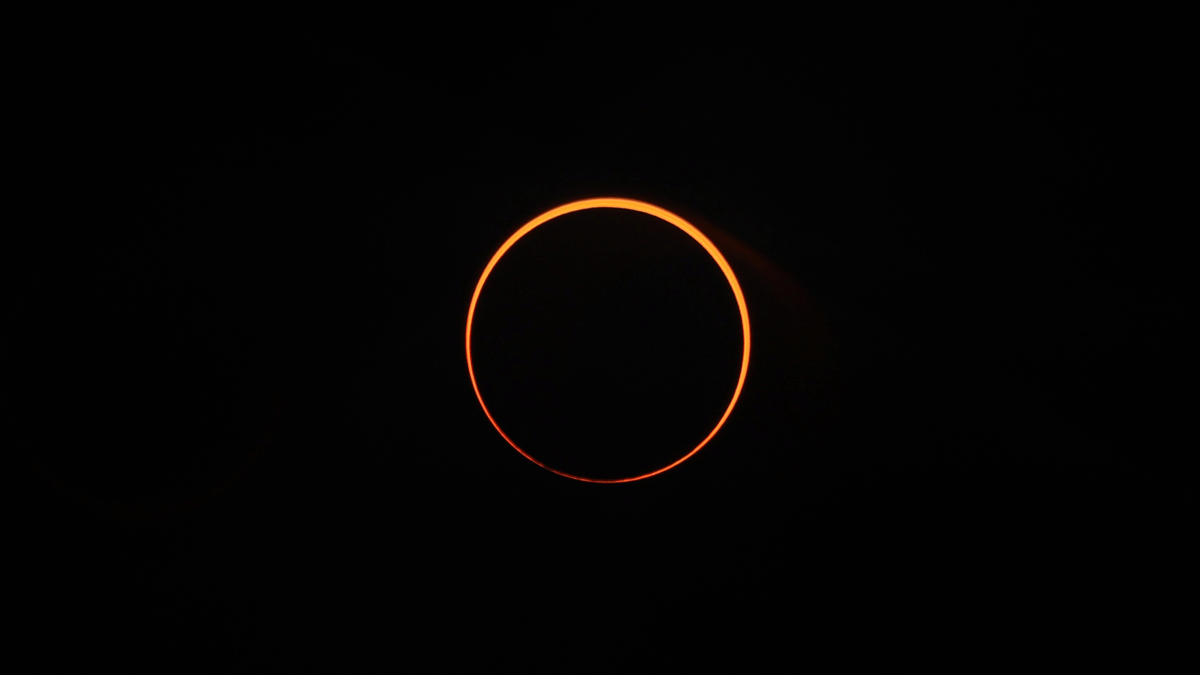 Solar eclipse on October 14, 2023 includes a ring of fire solar eclipse as in the photo, in which the Sun is only partly obscured by the new Moon