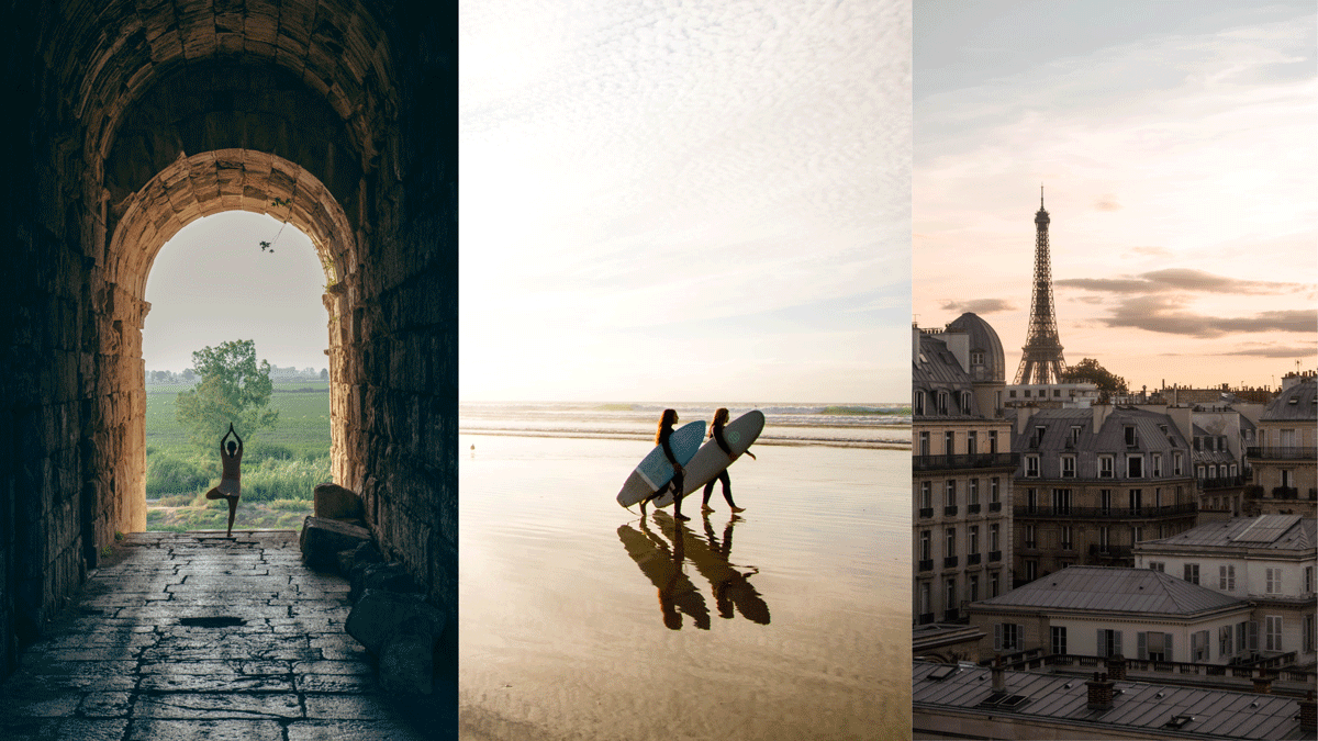 Yoga retreat in an ancient city, surfing in Bali, and writing in Paris