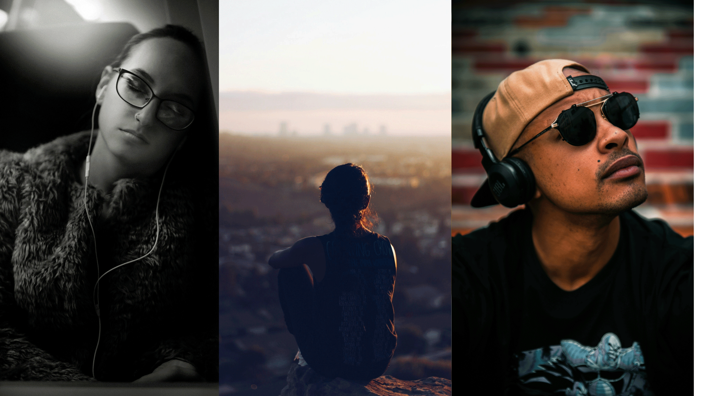 Different people meditating in different ways.