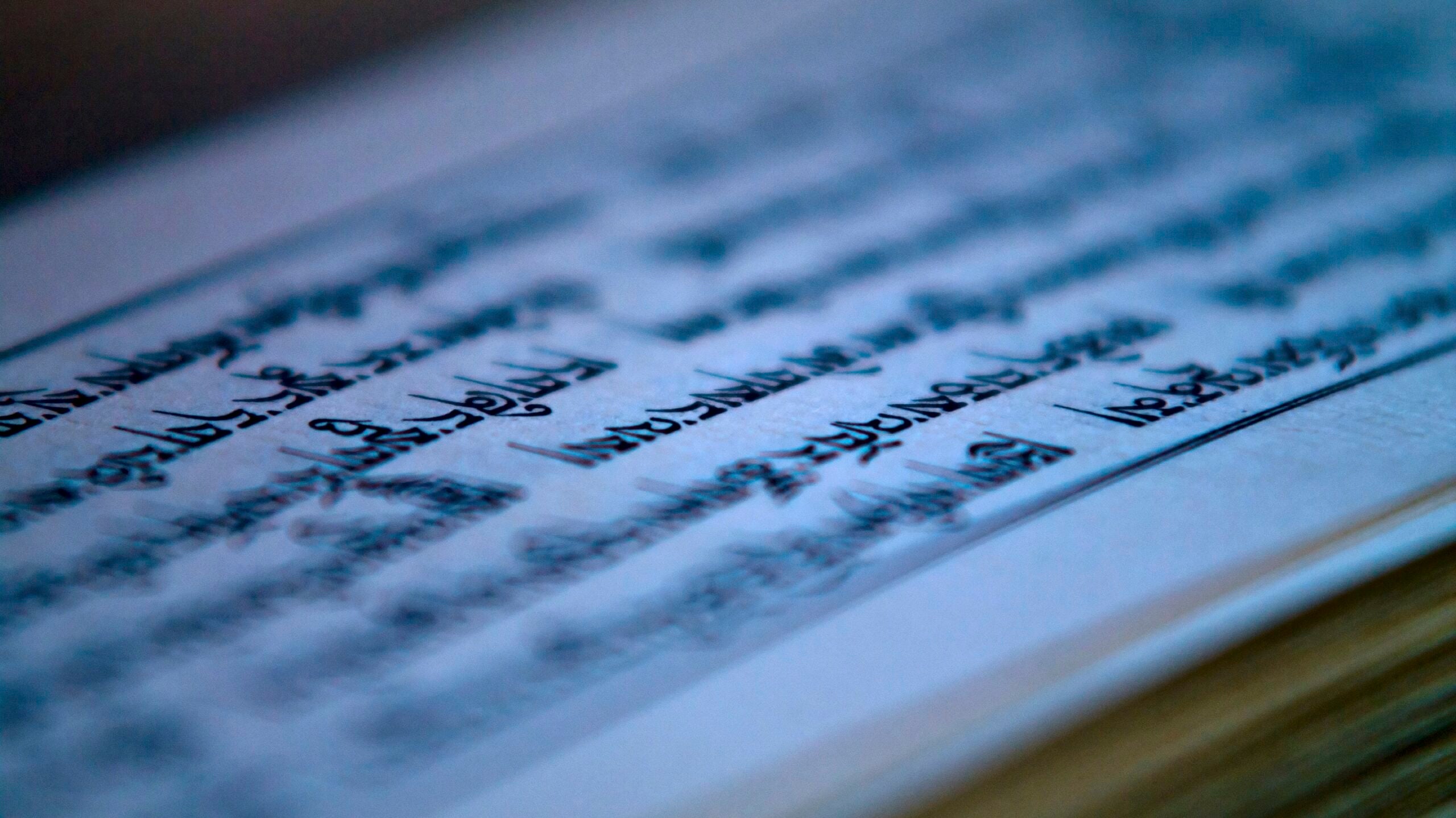 Ancient text written in Sanskrit