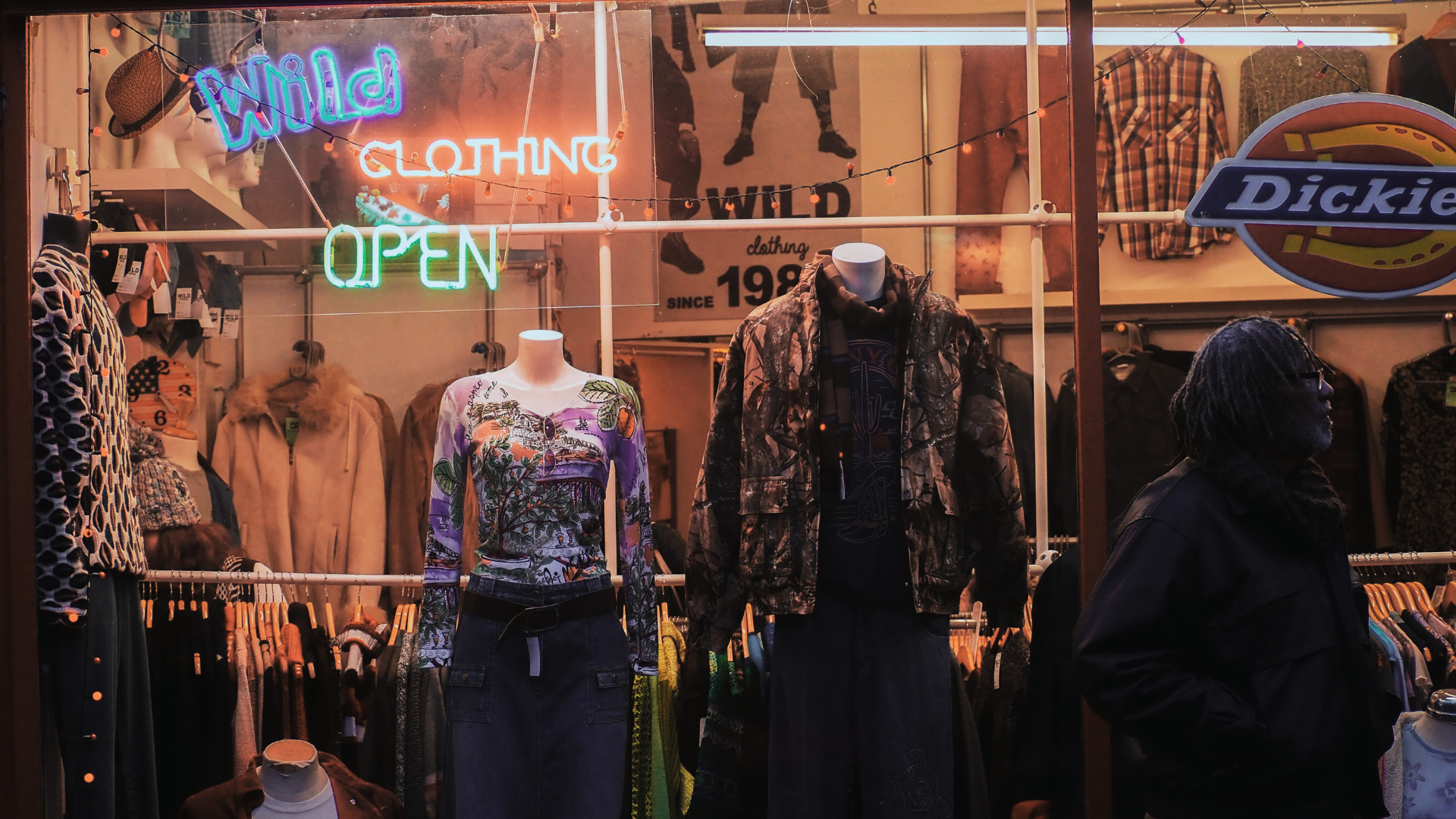 A thrift store that sells secondhand clothes for yoga