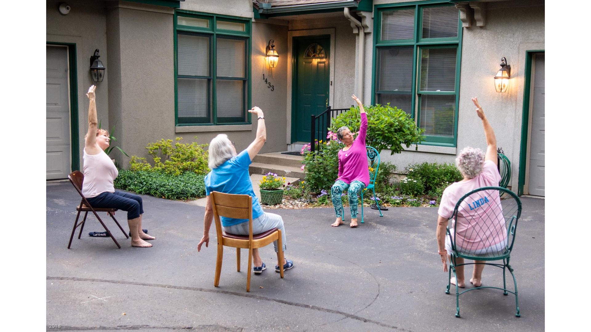This 71-Year-Old Yoga Teacher Turned Her Driveway Into a Yoga Studio