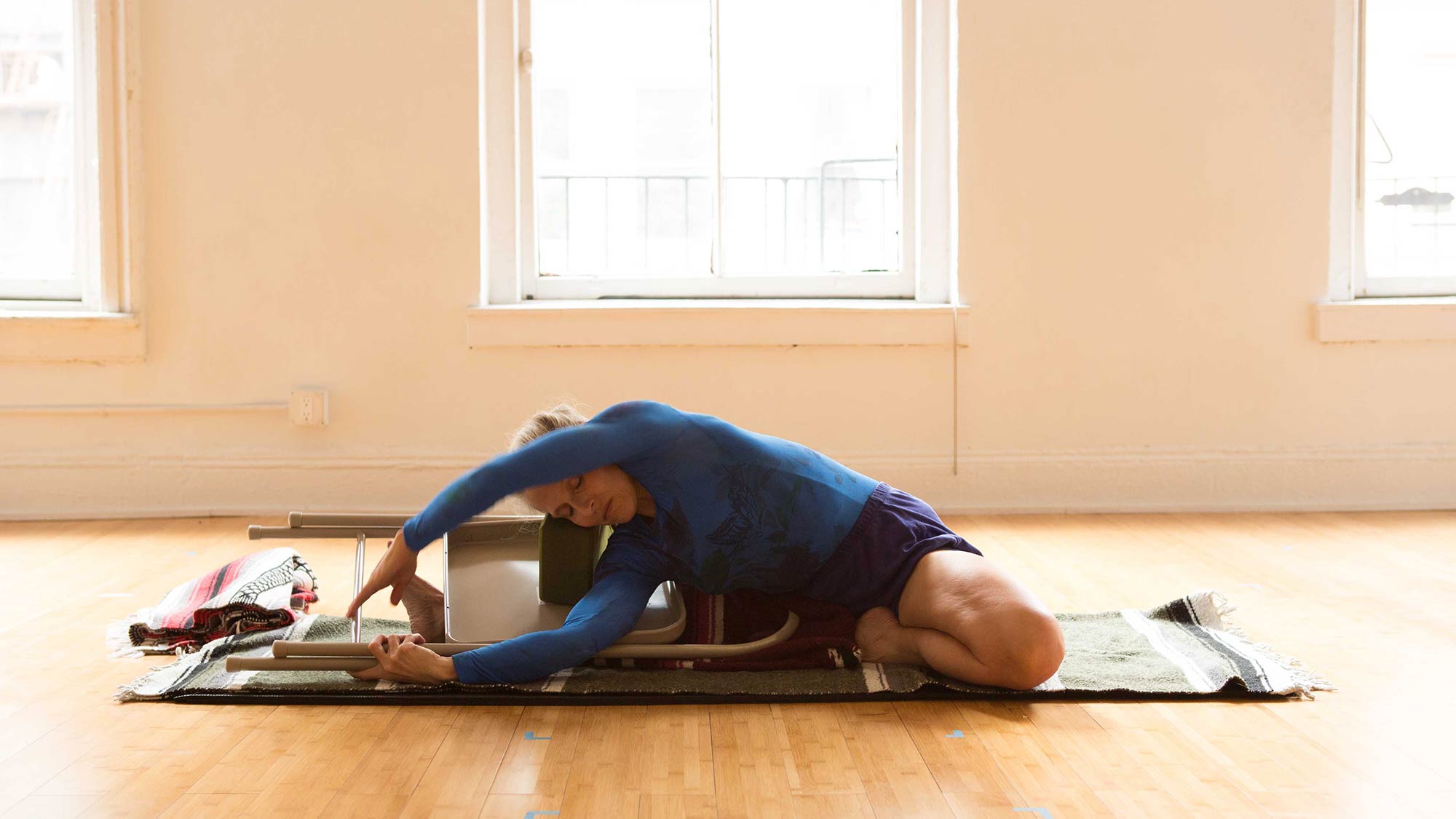 Janu Sirsasana With Chair Janu Sirsasana With Chair